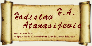 Hodislav Atanasijević vizit kartica